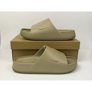 Nike Calm Slide Mens 13 Khaki Tan Slip On Sandals FD4116-201